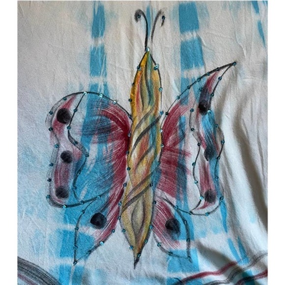 ❤️ Indian Boutique Butterfly Shift Sleeveless Dress Free Size - Picture 5 of 8